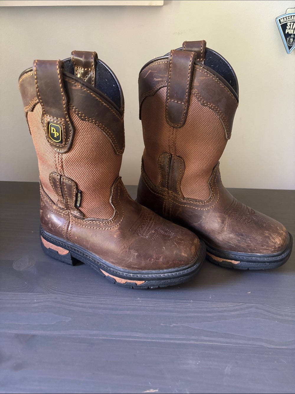 DP Work Boots in Brown and Tan